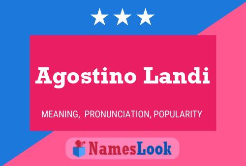 Agostino Landi 名字海报