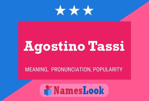 Agostino Tassi 名字海报