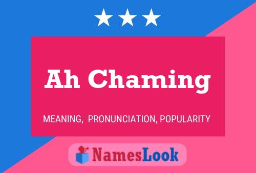 Ah Chaming 名字海报