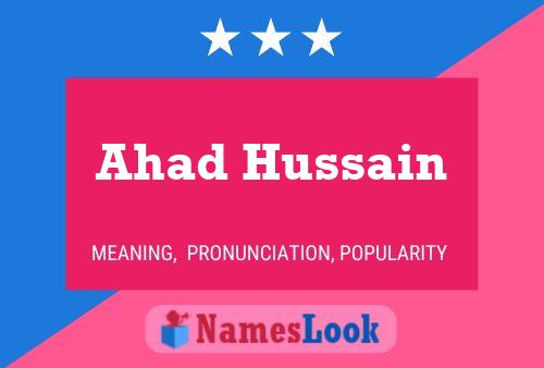 Ahad Hussain 名字海报