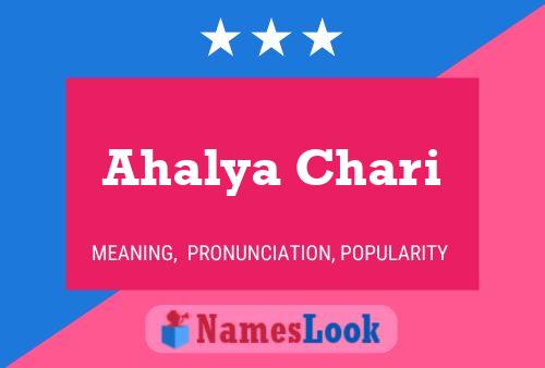 Ahalya Chari 名字海报