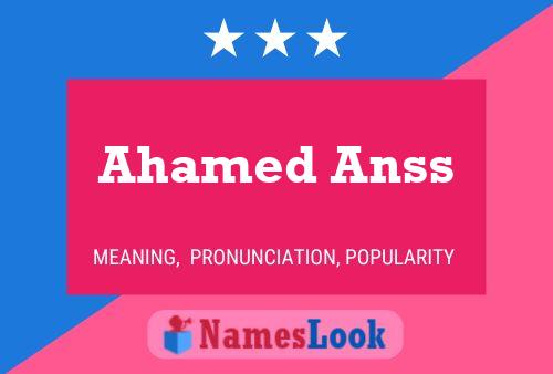 Ahamed Anss 名字海报