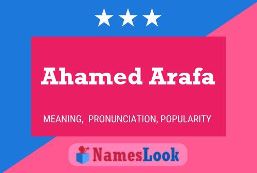 Ahamed Arafa 名字海报