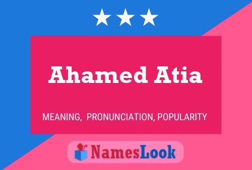 Ahamed Atia 名字海报