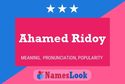 Ahamed Ridoy 名字海报