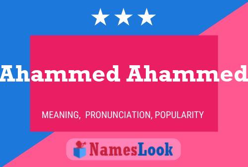 Ahammed Ahammed 名字海报