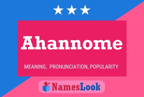 Ahannome 名字海报