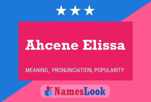 Ahcene Elissa 名字海报