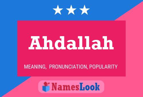 Ahdallah 名字海报