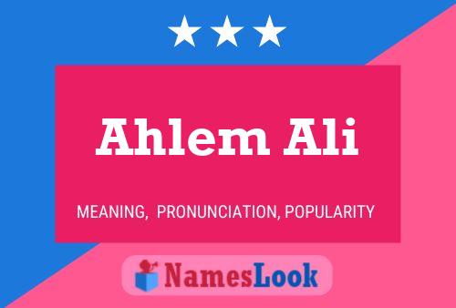 Ahlem Ali 名字海报