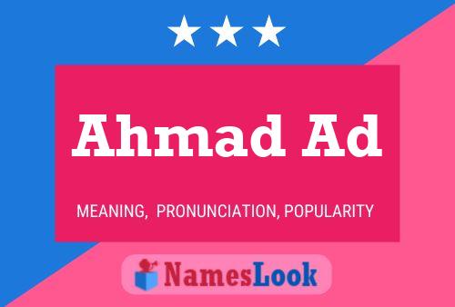 Ahmad Ad 名字海报