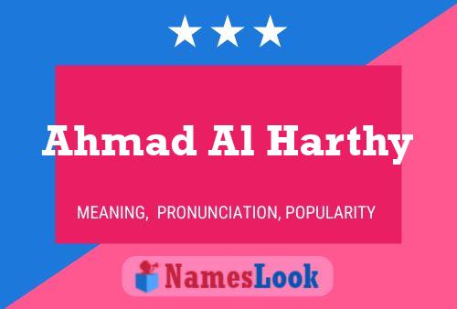 Ahmad Al Harthy 名字海报