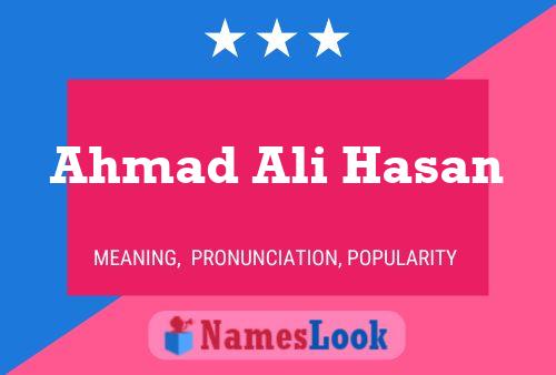 Ahmad Ali Hasan 名字海报