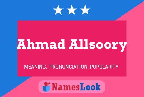 Ahmad Allsoory 名字海报