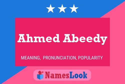 Ahmed Abeedy 名字海报