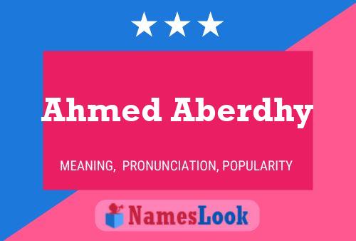 Ahmed Aberdhy 名字海报