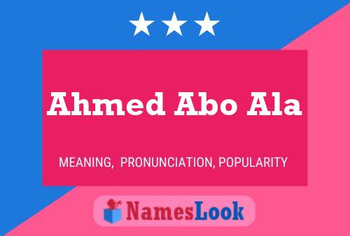 Ahmed Abo Ala 名字海报