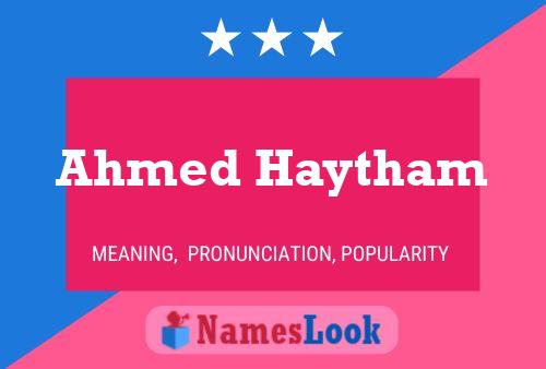 Ahmed Haytham 名字海报