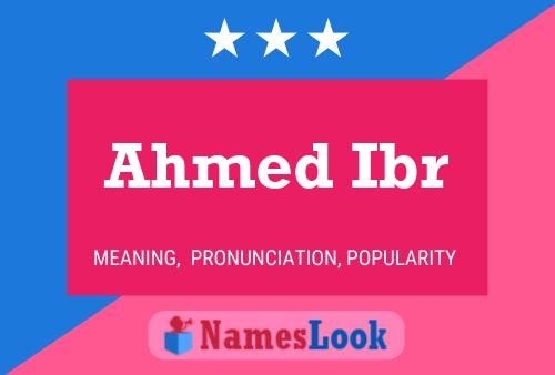 Ahmed Ibr 名字海报