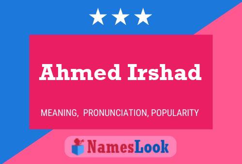 Ahmed Irshad 名字海报