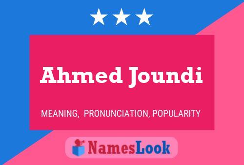 Ahmed Joundi 名字海报