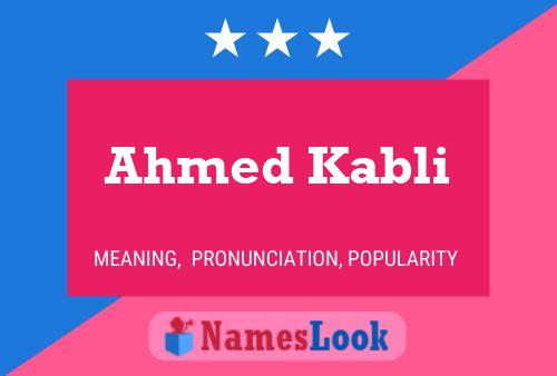 Ahmed Kabli 名字海报