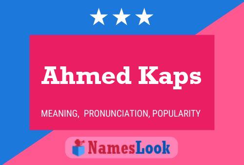 Ahmed Kaps 名字海报