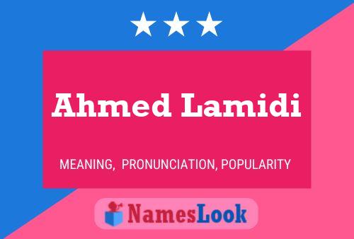 Ahmed Lamidi 名字海报