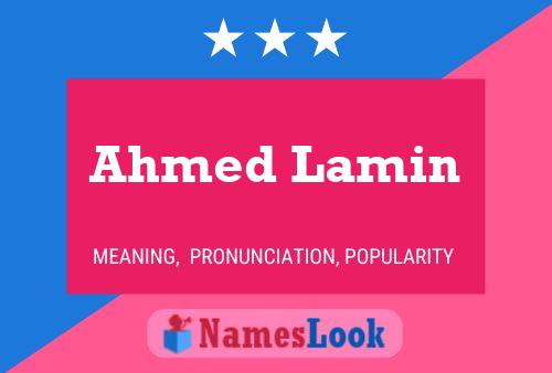 Ahmed Lamin 名字海报