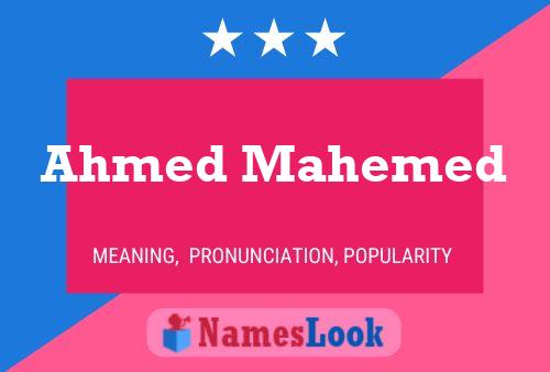 Ahmed Mahemed 名字海报