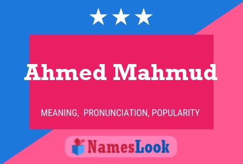 Ahmed Mahmud 名字海报