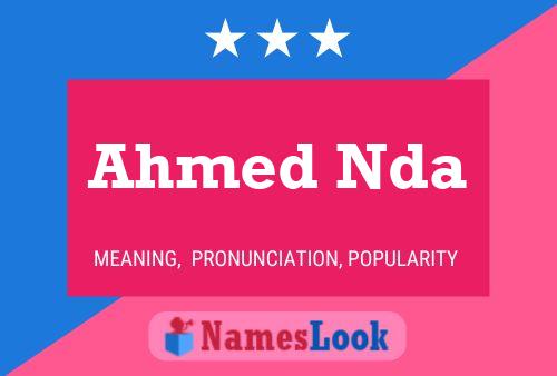 Ahmed Nda 名字海报