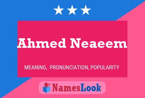 Ahmed Neaeem 名字海报