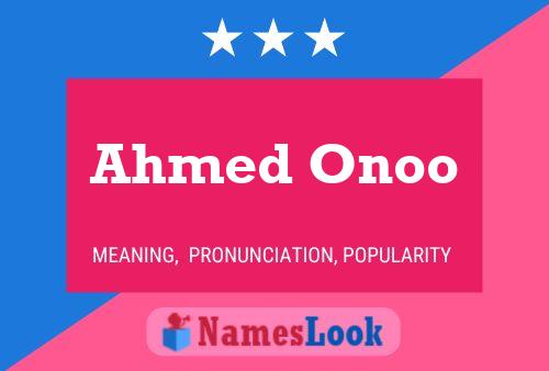 Ahmed Onoo 名字海报