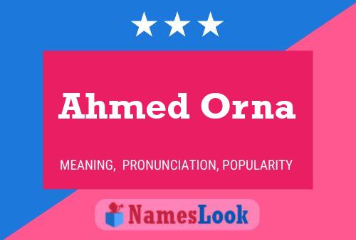 Ahmed Orna 名字海报