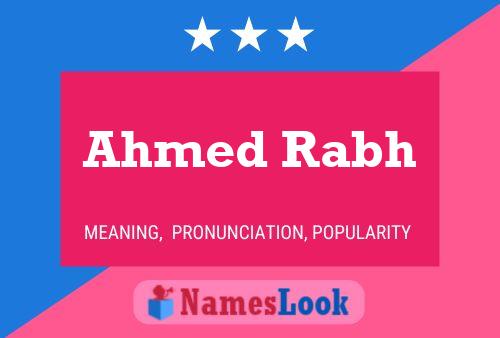 Ahmed Rabh 名字海报