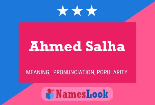 Ahmed Salha 名字海报