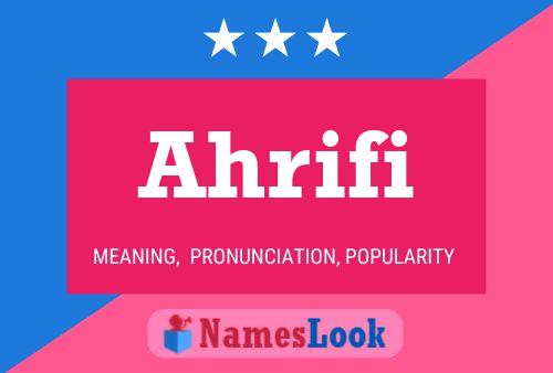 Ahrifi 名字海报