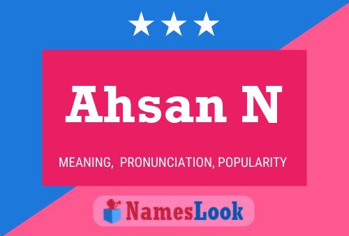 Ahsan N 名字海报