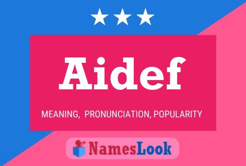 Aidef 名字海报