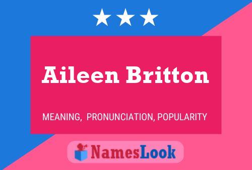 Aileen Britton 名字海报