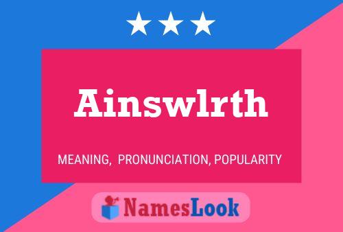 Ainswlrth 名字海报