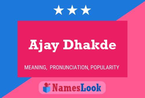 Ajay Dhakde 名字海报