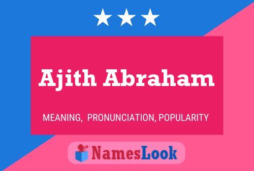 Ajith Abraham 名字海报