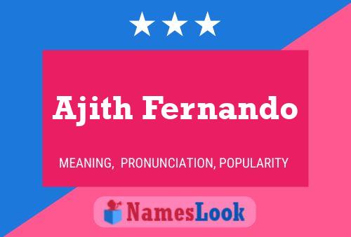 Ajith Fernando 名字海报