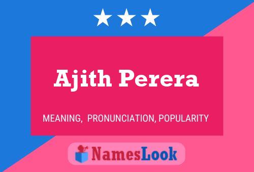 Ajith Perera 名字海报