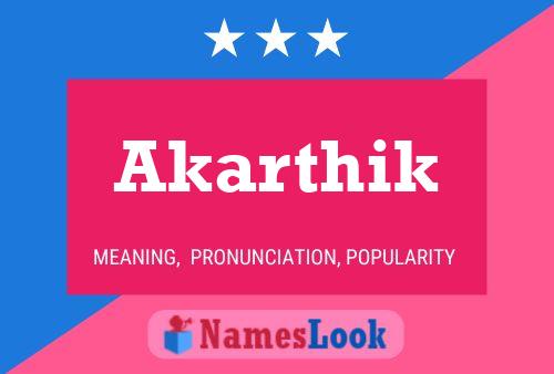 Akarthik 名字海报