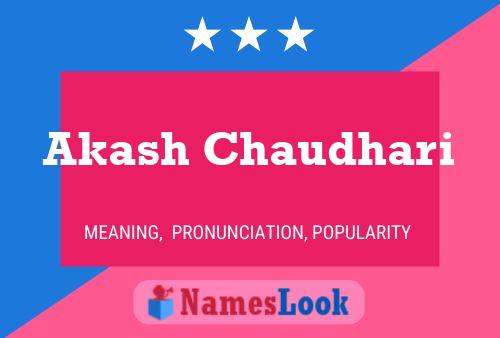 Akash Chaudhari 名字海报