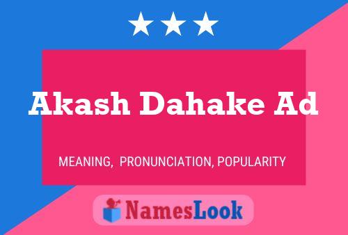 Akash Dahake Ad 名字海报