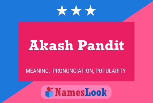 Akash Pandit 名字海报